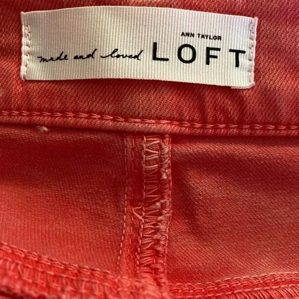 ANN Taylor Loft modern kick‎ crop pink jeans